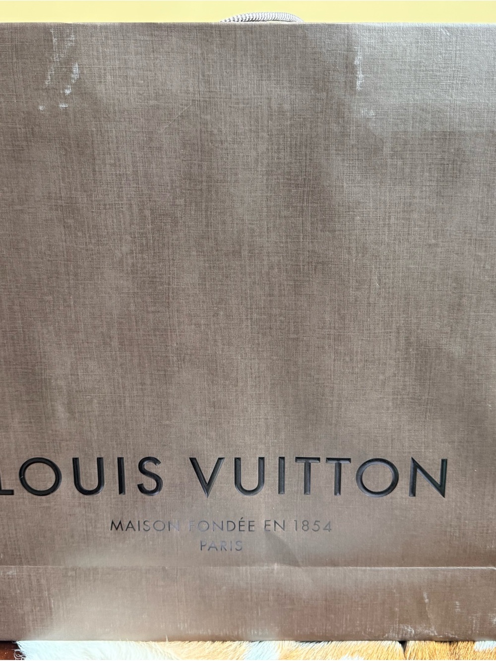 Louis Vuitton Brown Logo Shopping Bag and Box